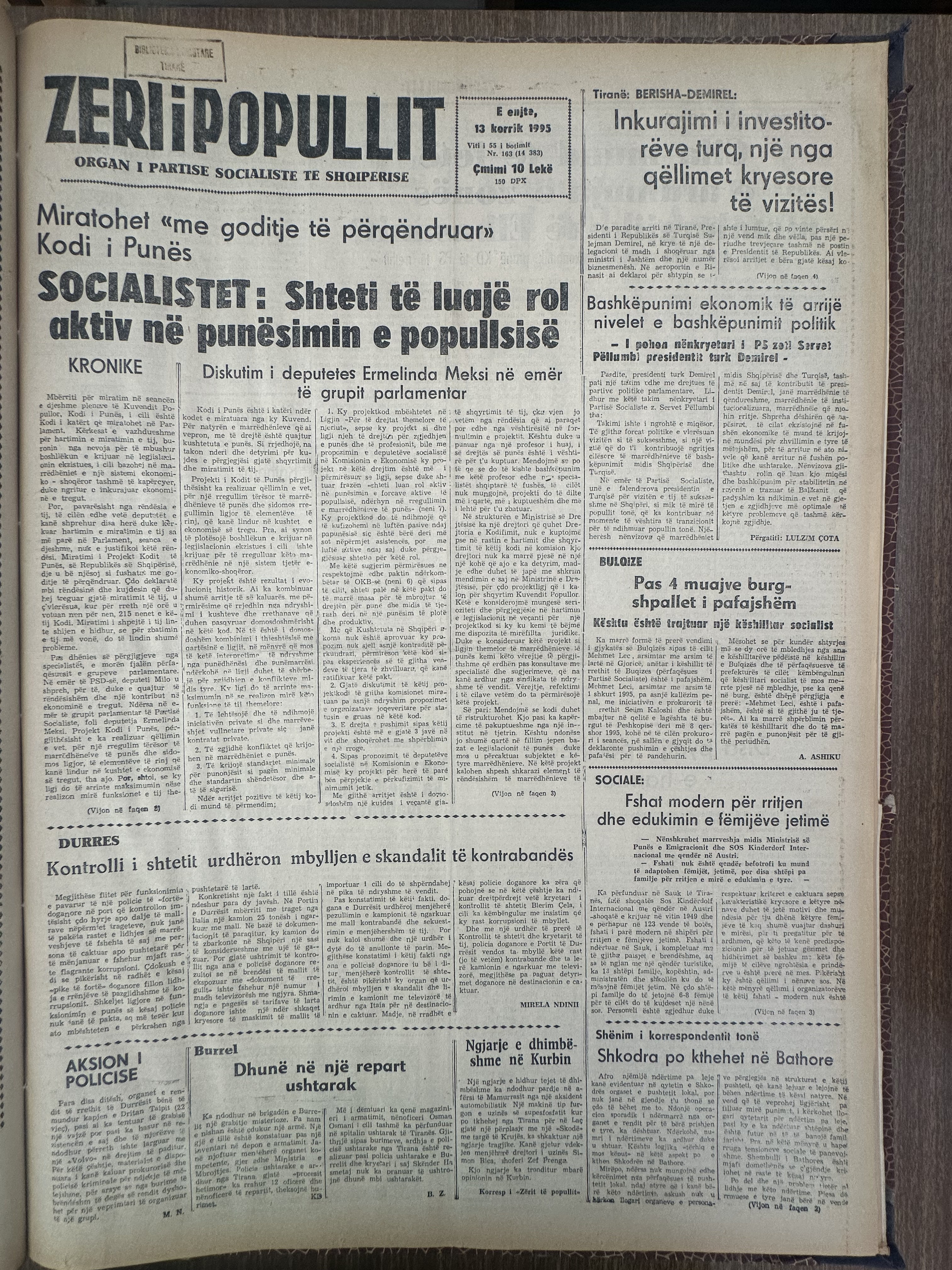 Zëri i Popullit 1995-07-13